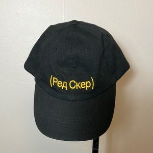 Gently worn black Red Scare Hat one size fits all